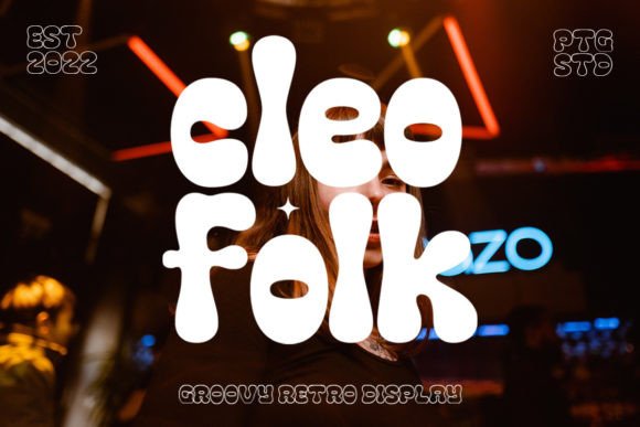 Cleo Folk: A Groovy Display Font for Handmade Charm