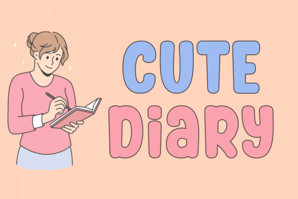 Cute Diary Display Font for Handmade Creators