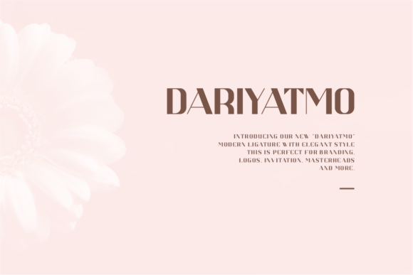 Dariyatmo: A Distinctive Display Font for Digital Design