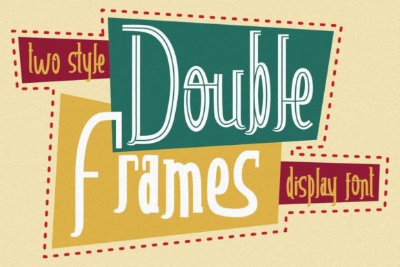 Double Frames Display Font for Handmade Creators